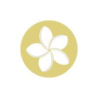 Circle Yellow plumeria flower Illustration Design. EPS 10. vector
