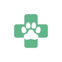 Cross Paw Print Logo Template Illustration Design. EPS 10. vector