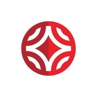 Red Circle Ornamental Logo Template Illustration Design. EPS 10. vector