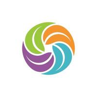Colorful Leaves Flower Logo Template Illustration Design. EPS 10. vector