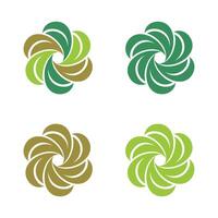Set Leaves Flower Logo Template Illustration Design. EPS 10. vector