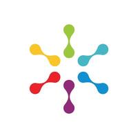 Simple Colorful Star Molecule Logo template Illustration Design. EPS 10. vector