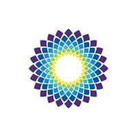 Ornamental Star Flower Logo Template Illustration Design. EPS 10. vector