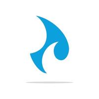 Wave Shark Fin Logo Template Illustration Design. EPS 10. vector