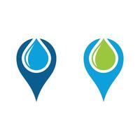 Drop Water Pin Logo Template Illustration Design. EPS 10. vector