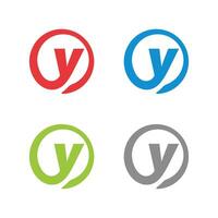 Set Colorful Letter Y in Circle Logo Template Illustration Design. EPS 10. vector