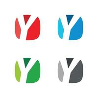 Set Letter Y in Square Logo Template Illustration Design. EPS 10. vector