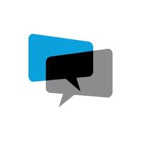 Overlapping Speech Bubble Logo Template Illustration Design. EPS 10. vector