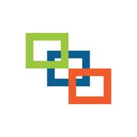 Colorful Square Box Line Logo Template Illustration Design. EPS 10. vector