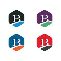 B Letter in Hexagon Shape Logo Template Illustration Design. EPS 10. vector