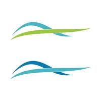 Set of Swoosh Waves Logo Template Illustration Design. EPS 10. vector