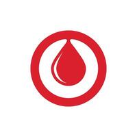 Red Droplet in Circle Logo Template Illustration Design. EPS 10. vector