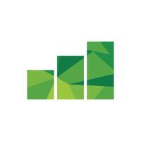 Green Polygonal Stock Exchange Logo Illustration Design. EPS 10. vector