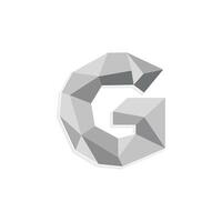 Grey Letter G Polygonal Logo Template Illustration Design. EPS 10. vector
