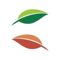 Set Natural Green Leaf Logo Template Illustration Design. EPS 10. vector