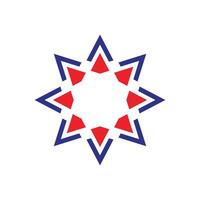 Decorative Arrow Red Star Ornamental Logo Template Illustration Design. EPS 10. vector