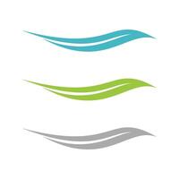 set Abstract Swoosh Leaf Logo Template Illustration Design. EPS 10. vector