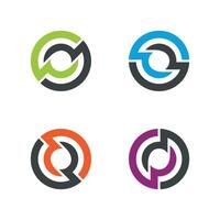 set Abstract Circle Ornamental Logo Template Illustration Design. EPS 10. vector