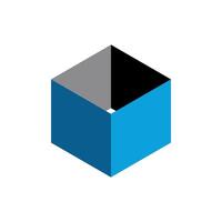 Blue Box Logo Template Illustration Design. EPS 10. vector