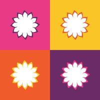 Set Simple Flower Pattern Logo Template Illustration Design. EPS 10. vector