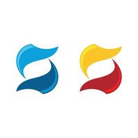 Set Letter S Swoosh Logo Template Illustration Design. EPS 10. vector