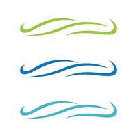 Set Wave Swoosh Decorative Logo Template Illustration Design. EPS 10. vector