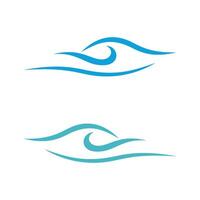 Abstract Decorative Wave Swoosh Logo Template Illustration Design. EPS 10. vector