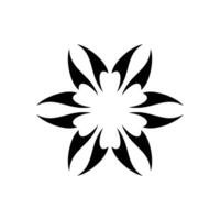 Star Tooth Inside Flower Logo Template Illustration Design. EPS 10. vector