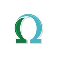 Omega Symbol Logo Template Illustration Design. EPS 10. vector