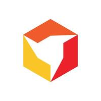 Colorful Propeller Hexagon Shape Logo Illustration Design. EPS 10. vector