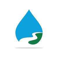 Creek River in the Droplet Illustration Design. EPS 10. vector