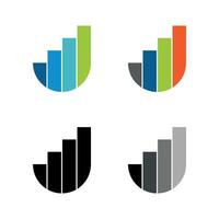 Set Colorful Stock Exchange Logo Template Illustration Design. EPS 10. vector