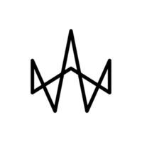 Abstract Crown Wire Logo Template Illustration Design. EPS 10. vector