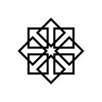 Black Arrows Diamond Pattern Illustration Design. EPS 10. vector