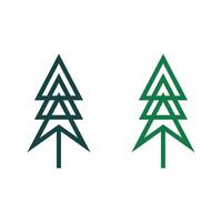 Green Arrow Pine Tree Logo Template Illustration Design. EPS 10. vector