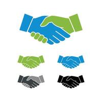 set Handshake Logo Template Illustration Design. EPS 10. vector