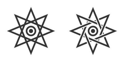 Abstract geometric star with layered shapes. vector