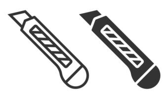 Two utility knife icons with modern design. vector
