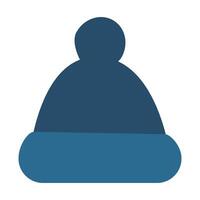 illustration of a dark blue winter beanie with a pom-pom on top, ideal for cold weather and winter accessory graphics. vector