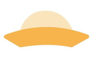 illustration of a yellow and beige wide-brimmed sun hat, perfect for summer fashion, vacation themes, and sunny weather designs. vector