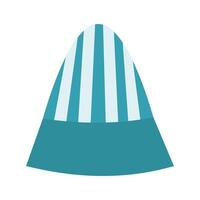 illustration of a teal-striped winter hat, featuring clean lines and modern design, ideal for cold weather or fashion-related graphics. vector