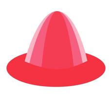 illustration of a red winter hat with a wide brim and soft design, perfect for cold weather fashion and seasonal graphics. vector