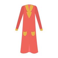 illustration of a stylish red coat with yellow accents, ideal for fashion or apparel-related projects. vector
