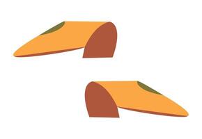 illustration of abstract orange shoes with a modern style. vector