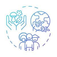 Food context blue gradient concept icon. Cultural heritage, diversity. Agriculture, ecology. Round shape line illustration. Abstract idea. Graphic design. Easy to use in infographic, presentation vector