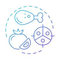 Separate blue gradient concept icon. Food management, portion control. Nutrition, diet. Round shape line illustration. Abstract idea. Graphic design. Easy to use in infographic, presentation vector