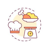 Kitchen workflow multi color concept icon. Organized sequence of cooking tasks. Restaurant management. Round shape line illustration. Abstract idea. Graphic design. Easy to use in presentation vector