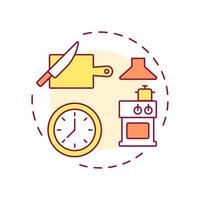 Restaurant startup costs multi color concept icon. Financial strategy. Operational expenses. Round shape line illustration. Abstract idea. Graphic design. Easy to use in promotional material vector