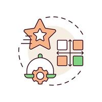 Redesign menu multi color concept icon. Presentation of dishes. Restaurant management strategy. Round shape line illustration. Abstract idea. Graphic design. Easy to use in promotional material vector