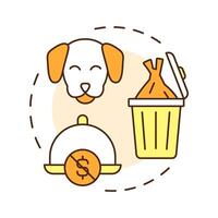 Menu psychology multi color concept icon. Strategy of dishes selling. Restaurant business management. Round shape line illustration. Abstract idea. Graphic design. Easy to use in presentation vector